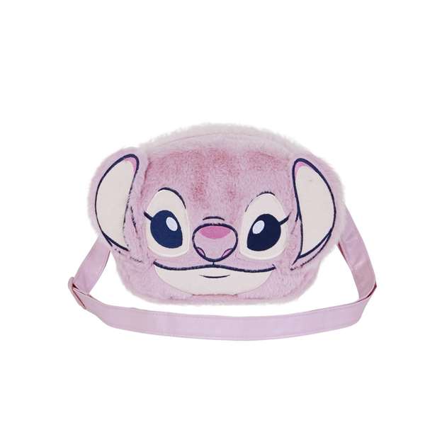 Karactermania Angel Mini sac à bandoulière en peluche cœur 17x13x7cm, rose, en polyester, pour enfants à partir de 36 mois