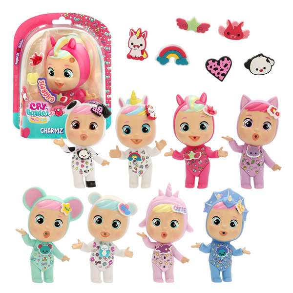 Imc Toys Muñeco Bebé Llorón Lágrimas Mágicas Charmz avec Biberon, Chupete et 2 Charms pour Compléter le Look - Modèles Assortis Imc Toys Muñeco Bebé Llorón Lágrimas Mágicas Charmz avec Biberon, Chupete et 2 Charms pour Compléter le Look - Modèles Assortis