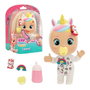 Imc Toys Muñeco Bebé Llorón Lágrimas Mágicas Charmz avec Biberon, Chupete et 2 Charms pour Compléter le Look - Modèles Assortis