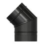 WOLFPACK LINEA PROFESIONAL Coude de Poêle Lisse Noir Vitrifié Ø 150 mm 45°