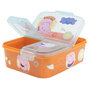 Peppa Pig Stor Sandwichera à compartiments multiples pour enfants - Cuisine jouet 17 x 14 x 7 cm