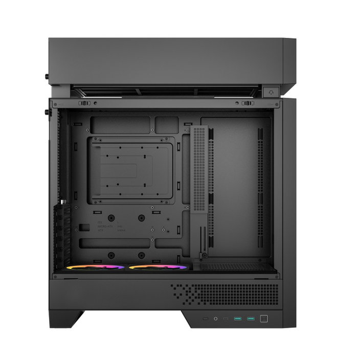 DeepCool CL660 Boîtier Gaming Moyen Tour, Noir et Bois, ARGB