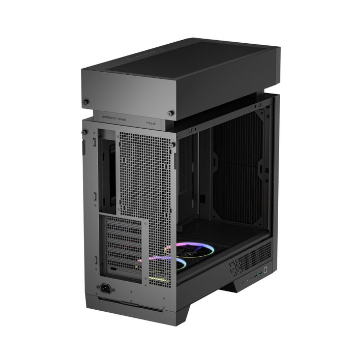 DeepCool CL660 Boîtier Gaming Moyen Tour, Noir et Bois, ARGB