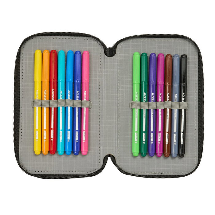 Safta Trousse Triple 37 Pcs 12,5x19,5x5,5Cm