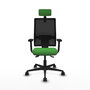 Piqueras Y Crespo Bormate Chaise de Bureau Verte et Noire avec Mécanisme Asynchrone, Accoudoirs 2D et Appui-tête 2D