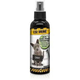 CSI URINE - Spray éliminateur d'odeurs d'urine pour chat et chaton 150 ml - Formule avec enzymes et micro-organismes naturels - Nettoyant biodégradable