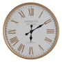 BigBuy Home Horloge Murale Blanc Naturel Fer 60 x 60 x 6 cm