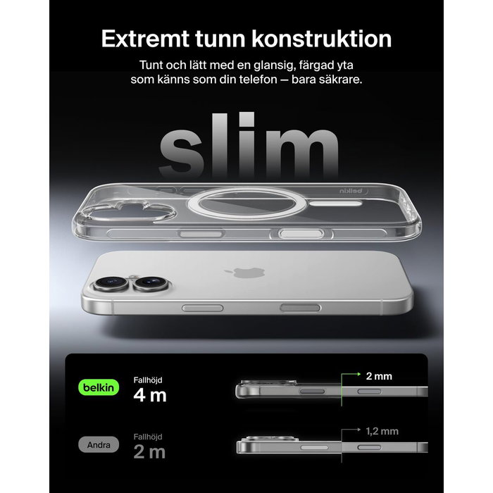 Protection pour téléphone portable Belkin iPhone 17 Transparent