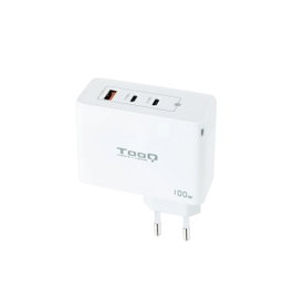 Tooq AATCAT0358 Cargateur mural GAN 100W 2xUSB-C 1xUSB-A Blanc