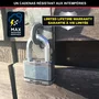 Master Lock Cadenas haute sécurité M115EURTRILF à clé, acier laminé recouvert pour extérieur, anse M - Anti-rouille