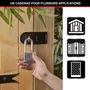 Master Lock Cadenas haute sécurité M115EURTRILF à clé, acier laminé recouvert pour extérieur, anse M - Anti-rouille