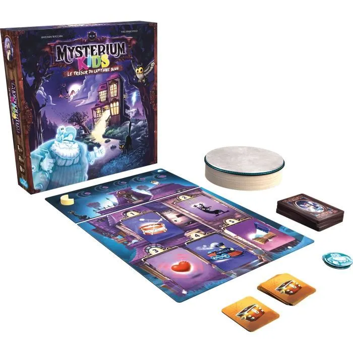 Asmodee - Mysterium Kids: Le Trésor du Capitaine Bouh - Jeu de société coopératif en français - Dès 6 ans - 2 à 6 joueurs - 15-30 min