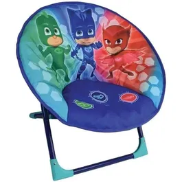 Fun House - Siège lune pliable Pyjamasques pour enfant à partir de 3 ans - Chaise de relaxation carton intissé - Dimensions 52x46x48 cm