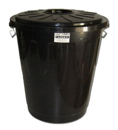 WOLFPACK LINEA PROFESIONAL Poubelle de rue en plastique noire 100L