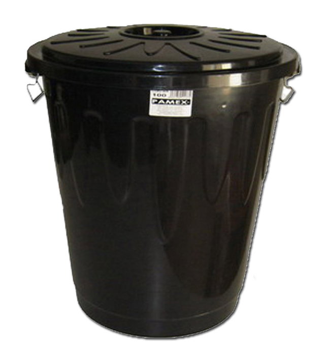 WOLFPACK LINEA PROFESIONAL Poubelle de rue en plastique noire 100L WOLFPACK LINEA PROFESIONAL Poubelle de rue en plastique noire 100L