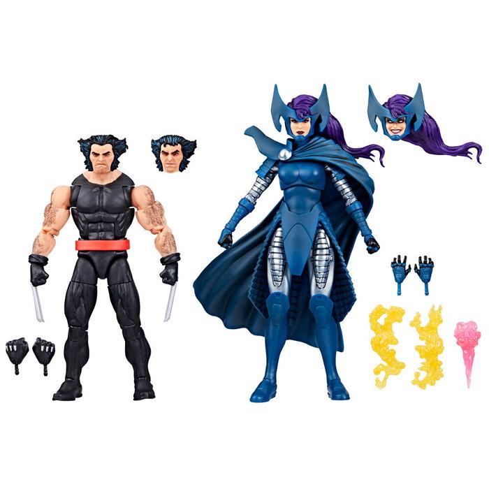 Hasbro Marvel Legends Wolverine et Psylocke - Set de 2 figurines 15 cm