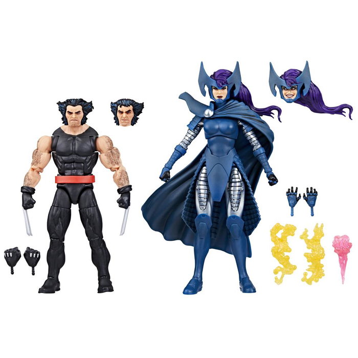 Hasbro Marvel Legends Series Set de 2 Figurines Wolverine et Mariposa Mentale – 15 cm avec 9 Accessoires – Jouet pour Enfants à Partir de 4 Ans