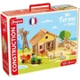 Jeujura - Jeu de construction en bois Ma Ferme, 145 pièces avec tapis et accessoires, valisette 39x32x11 cm, pour enfants dès 5 ans