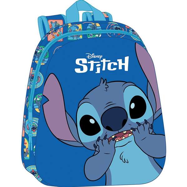 Safta Sac à dos enfant Stitch 3D 27x33x10 cm - Dès 3 ans
