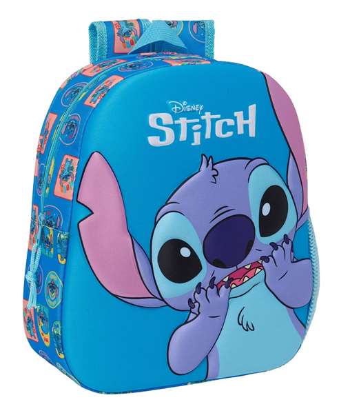Safta Sac à dos enfant Stitch 3D 27x33x10 cm - Dès 3 ans