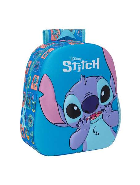 Safta Sac à dos enfant Stitch 3D 27x33x10 cm - Dès 3 ans