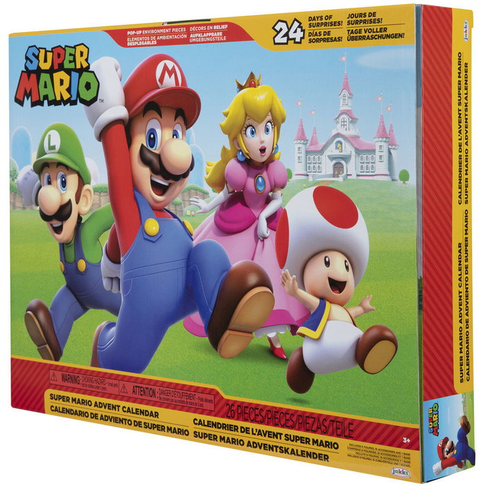 JAKKS PACIFIC Calendrier de l'Avent Super Mario Bros - 24 Pièces
