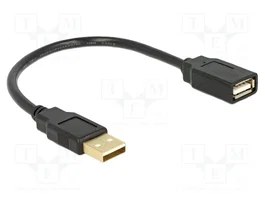 DELOCK Câble USB 2.0 de type A vers type A, 0,15m, noir