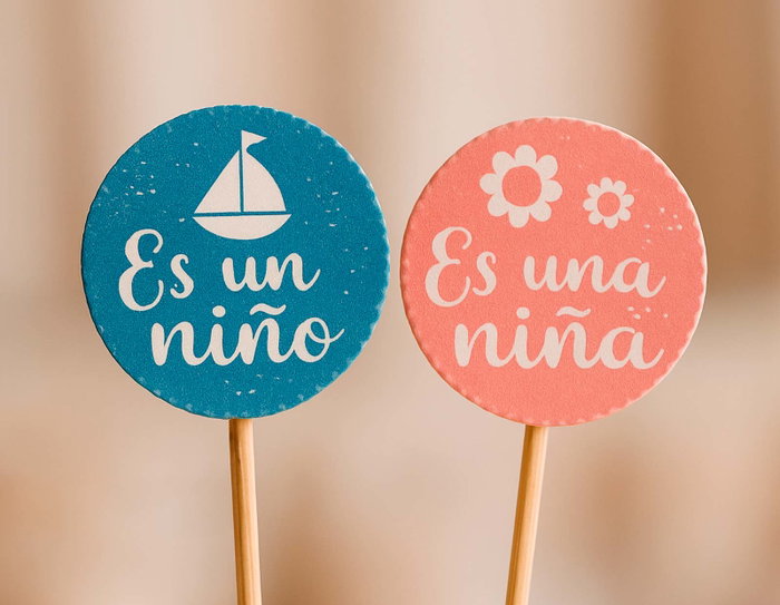 Innspiro Kit 4 Tampons Bois et 2 Encres Nacimiento Niño y Niña