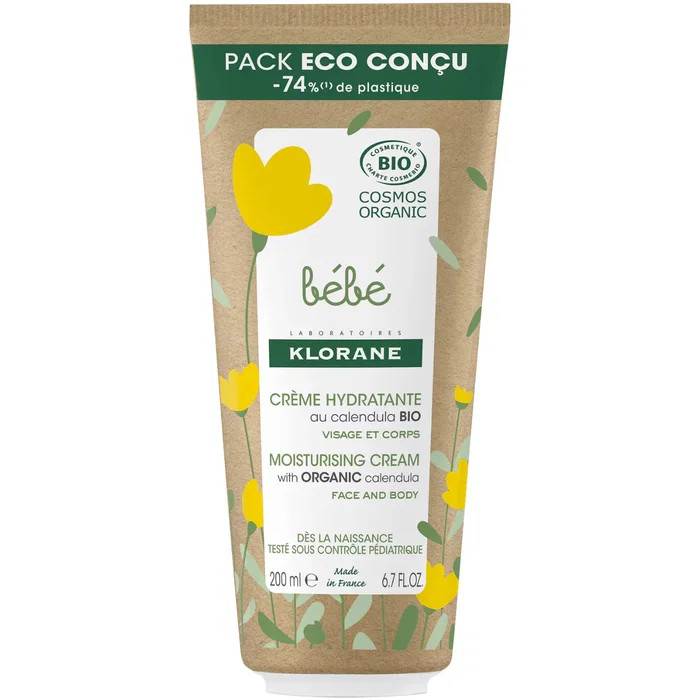 Klorane BÉBÉ BIO crème hydratante packaging éco 200 ml Klorane BÉBÉ BIO crème hydratante packaging éco 200 ml