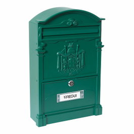 Arregui Boîte aux lettres individuelle extérieure verte 26 x 9 x 42 cm
