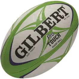 Gilbert Ballon de Touch Rugby MATCH PRO Vert Bleu
