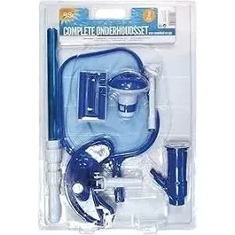 BSI Kit d'Entretien Piscine - 6 Articles (Aspirateur de Fond, Manche 1.5m, Flotteur, Thermomètre, Éponge, Épuisette) - Pour Piscine Hors Sol
