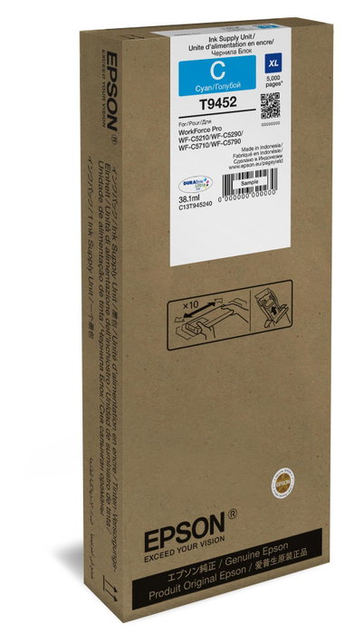 Epson T9452 Cartouche d'encre XL Cyan, C13T945240