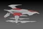 Dariusburst CS Core figurine Plastic Kit 1/144 Legend Silver Hawk 3F-1B Space Fighter 14 cm