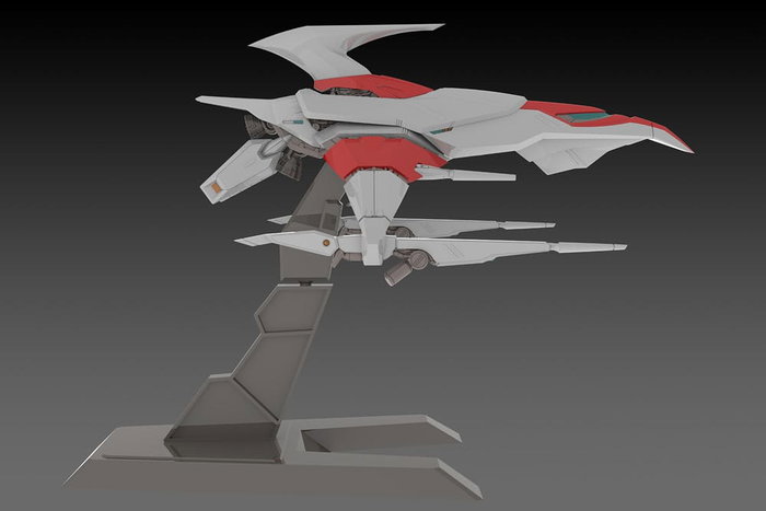 Dariusburst CS Core figurine Plastic Kit 1/144 Legend Silver Hawk 3F-1B Space Fighter 14 cm