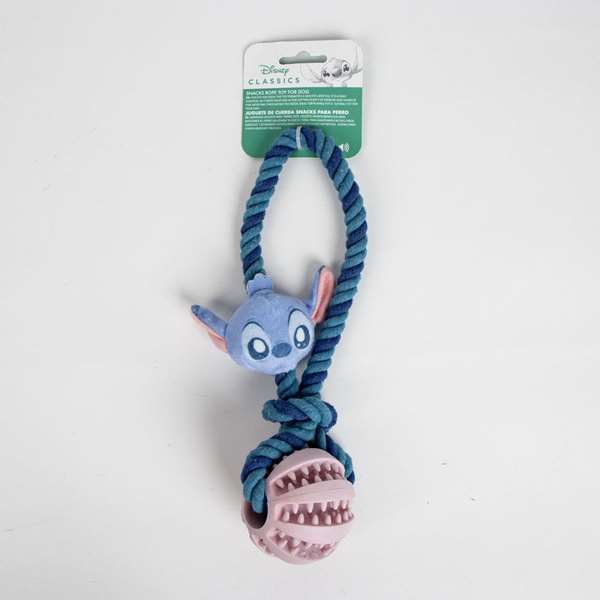 Cerdá Jouet à mâcher pour chien en corde tressée, motif Stitch (Disney), environ 35 cm, bleu