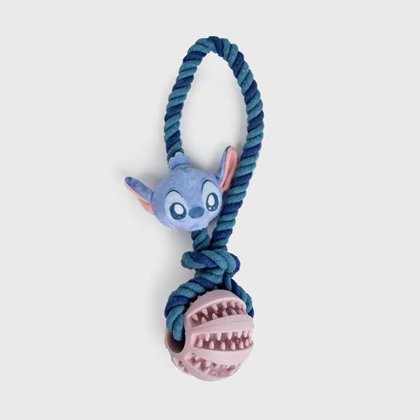 Cerdá Jouet à mâcher pour chien en corde tressée, motif Stitch (Disney), environ 35 cm, bleu