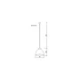 Lampe Suspendue Adelyn SKD-P004-W Métal/PVC E27 Blanc ou Noir