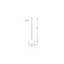 Lampe Suspendue Adelyn SKD-P004-W Métal/PVC E27 Blanc ou Noir