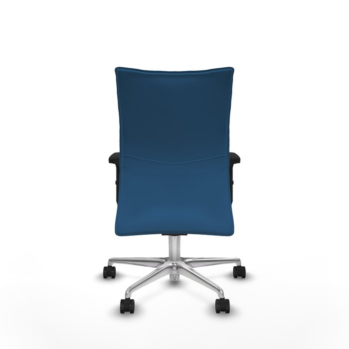 Piqueras Y Crespo Albacete confidente - Chaise de bureau bleu clair avec mécanisme synchrone et base en aluminium