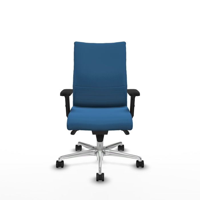Piqueras Y Crespo Albacete confidente - Chaise de bureau bleu clair avec mécanisme synchrone et base en aluminium