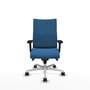 Piqueras Y Crespo Albacete confidente - Chaise de bureau bleu clair avec mécanisme synchrone et base en aluminium
