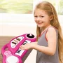 Lexibook Clavier Electronique pour Enfants Barbie avec Microphone et Effets Lumineux - 24 Touches, 22 Melodies, 4 Instruments (Piano, Guitare, Violon, Saxophone), Fonction DJ