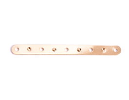 Innspiro Barre espaceuse métallique 5 trous dorée 36x4mm