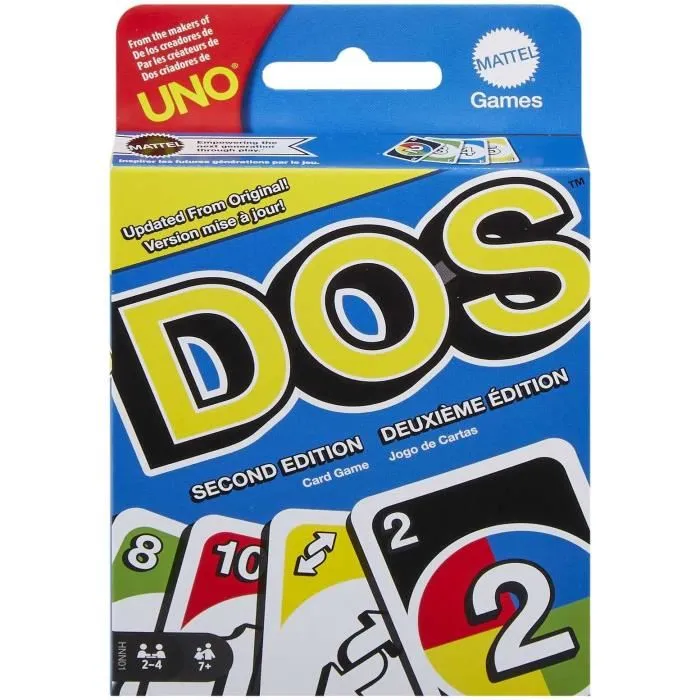 Mattel Games Uno Dos Jeu de Cartes Référence HNN01 Mattel Games Uno Dos Jeu de Cartes Référence HNN01