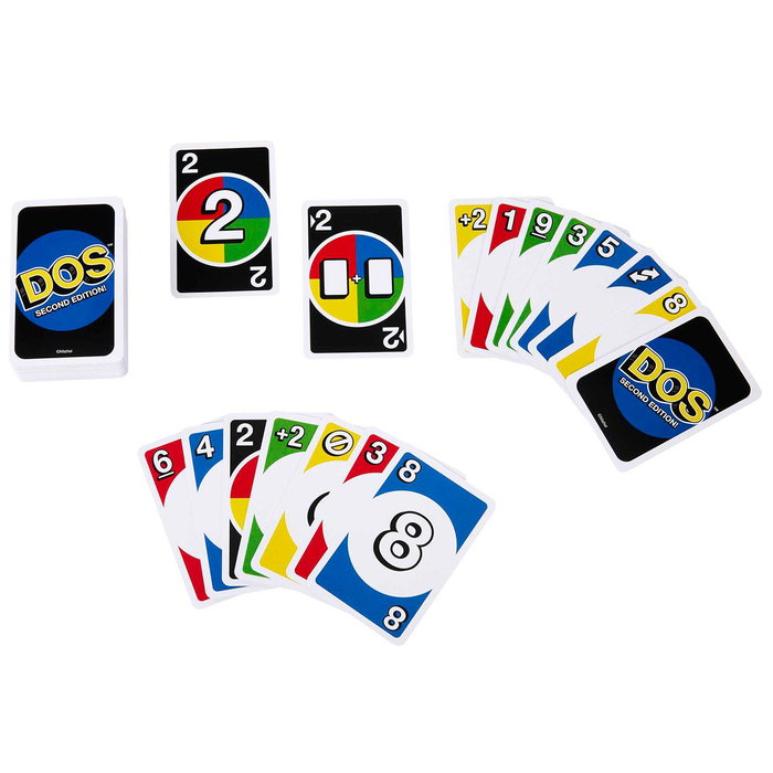 UNO Juego Del DOS Seconde Édition - Jeu de Cartes Familial Mattel Games - HNN01 - Multilingue (Anglais, Français, Allemand, Italien, Portugais, Espagnol)