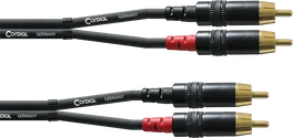CORDIAL Câble audio RCA/RCA double 60 cm