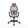 Piqueras y Crespo Chaise de Bureau Jorquera Rose et Grise avec Appui-tête