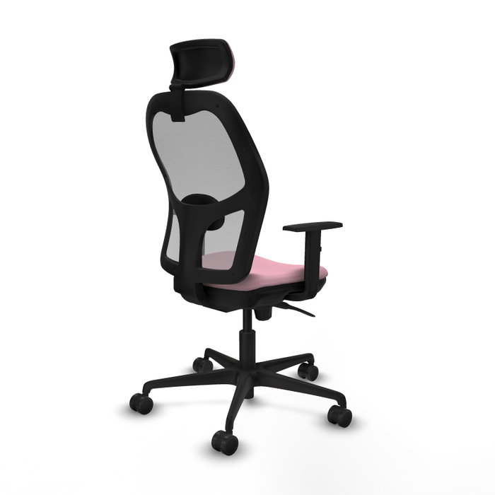 Piqueras y Crespo Chaise de Bureau Jorquera Rose et Grise avec Appui-tête