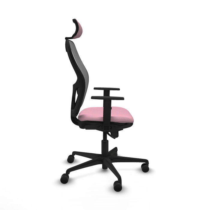 Piqueras y Crespo Chaise de Bureau Jorquera Rose et Grise avec Appui-tête